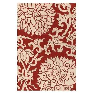  Thomaspaul   Blossom Wool Pile Rug Persimmon