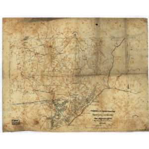  1864 Civil War Map of Cobb County, Georgia: Home & Kitchen