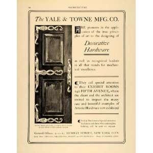  1905 Ad Yale Towne Decorative Artistic Hardware Interior 