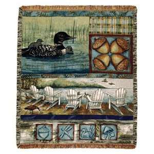  Fern Cove Sampler Adirondack Tapestry Throw Blanket 50 x 