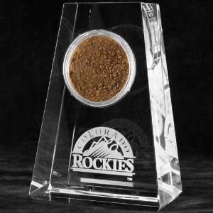   Rockies Tapered Crystal Game Used Dirt Paperweight: Sports & Outdoors