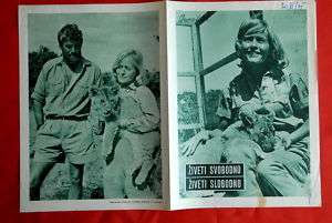 BORN FREE MCKENNA TRAVERS 1965 RARE EXYU MOVIE PROGRAM  