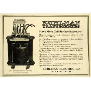  1923 Ad Kuhlman Electric Co Bay City Transformers Coil 