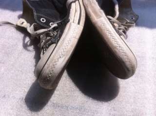 Well Worn Trashed Converse Shoes Hi Black 9.5 US Men  