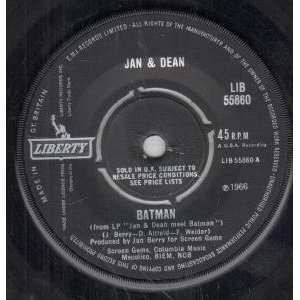  BATMAN 7 INCH (7 VINYL 45) UK LIBERTY 1966 JAN AND DEAN 