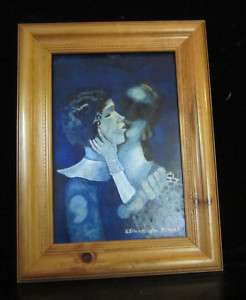   Oil board Blue Lovers after MARK CHAGALL Russian Avangard handpainted