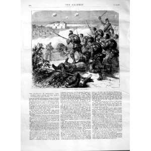   1870 WAR STORMING BICETRE BAVARIANS SOLDIERS OLD PRINT