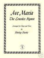 AVE MARIA, LOURDES HYMN, Harp and Vocal Music, Catholic  