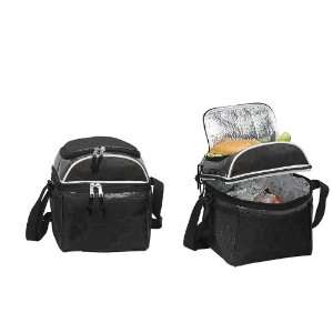  BEACH PICNIC 6 CAN ECO COOLER BAG BLACK: Office Products