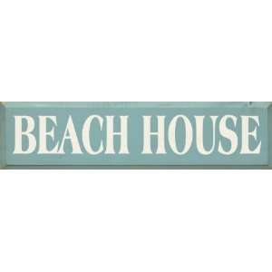  Beach House Wooden Sign: Home & Kitchen