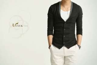 New Korea Men Casual V neck Knitwear Cardigan #AX101  