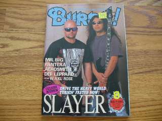 Burrn 8/94 Slayer Pantera Aerosmith Axl Rose  