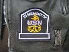 In Memory of custom embroidered patches NAVY