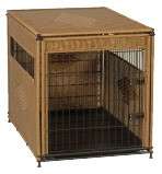 Mr. Herzhers Wicker Pet Residence Dog Crate Dk Brwn MD  