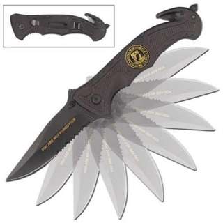 NEW! 8 POW MIA Black Spring Assisted Rescue Folding Knife  