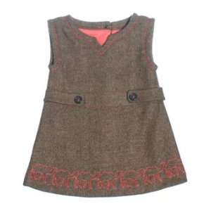   Jumper Baby Dress in Chestnut Brown From EGG By Susan Lazar Baby