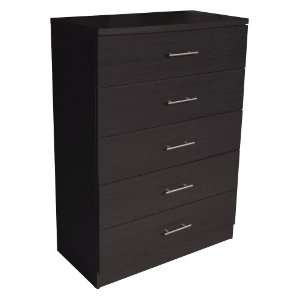 Home Source Industries TIF20124 5 Drawer Chest, Black:  