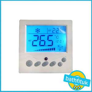 Digital Room Thermostat + Remote Control + Backlit LCD  