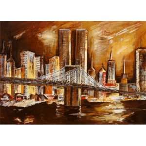   the Hudson River by Andrea Lotte 28x20:  Kitchen & Dining