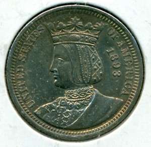 1893 ISABELLA QUARTER   CHOICE AU+ GORGEOUS TONING  