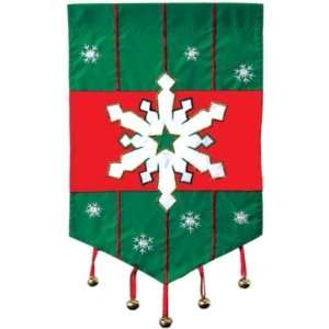    Snowflake   Standard Applique Flag by Toland
