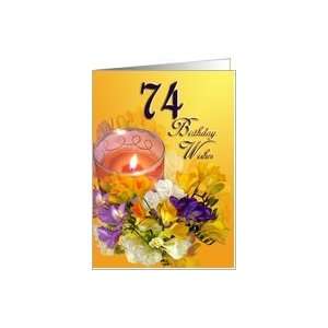  74th Happy Birthday Wishes   Freesias Card Toys & Games