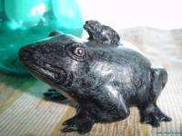  Bronze toad frog mother and baby statue sculpture Bali Art  