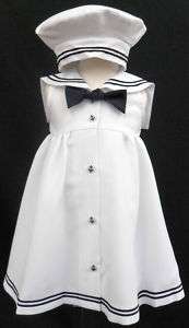 New Girl Toddler Sailor Easter Formal Party Dress Outfits 2T 3T 4T 