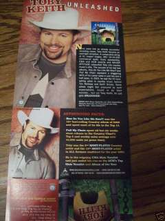 Toby Keith Unleashed 2002 Table Standee  