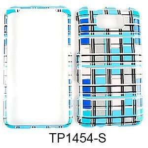  CELL PHONE CASE COVER FOR HTC TITAN TRANS BLUE WHITE 