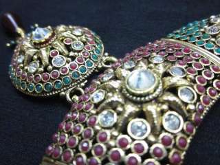 Bridal American Diamond Polki Necklace Earring Design  
