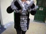 NEW GENUINE GORGEOUS BLACK MINK Haute couture art SHEARED FOX FUR COAT 