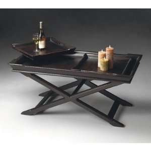   2503136 Tray Cocktail Coffee Table, Plum Black: Furniture & Decor