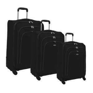  Luggage America JF 4200 3 BK Olympia Luxe 3 pc Luggage Set 