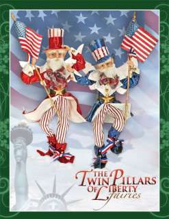 MARK ROBERTS LIMITED EDITION TWIN PILLARS OF LIBERTY FAIRY in Blue or 