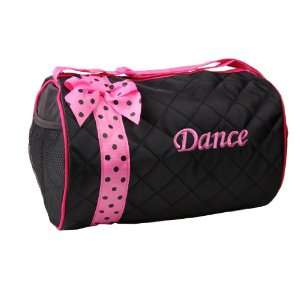  Dance Bag  Quilted Polka Dots Duffle with Bow: Sports 