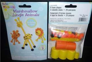   MARSHMALLOW JUNGLE ANIMALS Kit Scout Makes 6 Guide Craft Project Group
