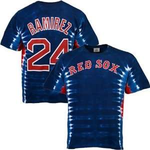   Manny Ramirez Youth Navy Blue Slide Tie Dye T shirt: Sports & Outdoors