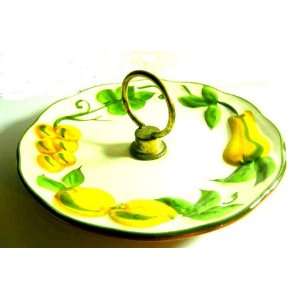  Stangl Tidbit Tray Sculptured Fruit 