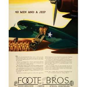  1942 Ad Foote Gear Machine World War II Industry Soldiers 