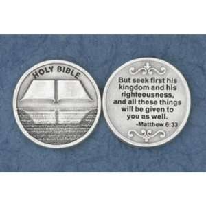  25 Matthew 633 Bible Medals Silver Plated