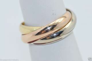 Cartier Trinity Ring Large 750 18K Tri Color Gold  