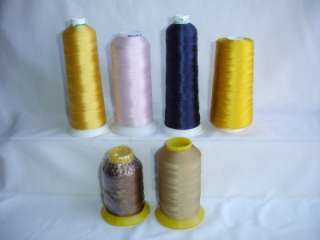   MACHINE Embroidery SILK THREAD Large Size Spools Assorted COLORS