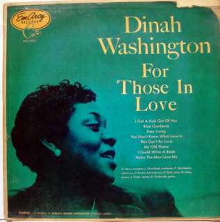 DINAH WASHINGTON for those in love LP vinyl MG 36011  