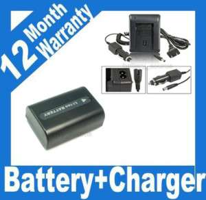 Battery+Charger for Sony NP FH50 CyberShot DSC HX1 USA  
