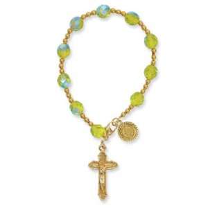  Gold Tone Rosary Bracelet Jewelry