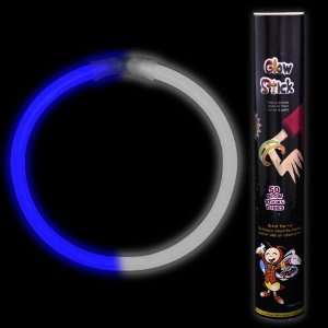    50 8 Glow Stick Bracelets Blue/White Glowsticks: Toys & Games