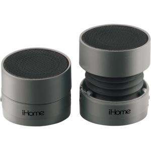  iHome, Recharge Mini Speakers Gray (Catalog Category 