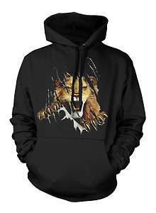   Sweatshirt Hoodie Popping Out King Of The Jungle Animal Hoody  