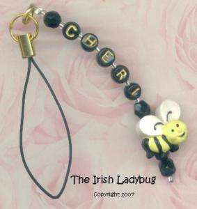 Personalized BUMBLE BEE / Honey bee CELL PHONE iPod CHARM  